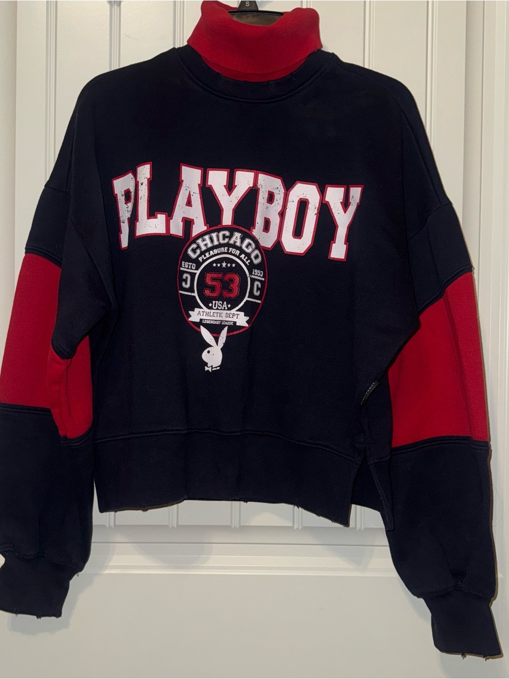 Playboy and misguided collab vintage look sweater
